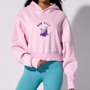 Rawgear Women's Pink Embroidered Patch Logo Long Sleeve Hoodie Size Small